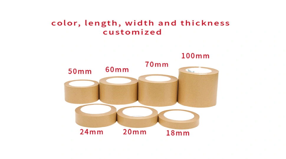 kraft paper tape being applied to packaging box